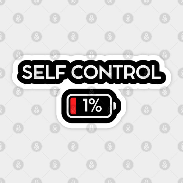 Low Battery Self Control Sticker by Stylecombinator